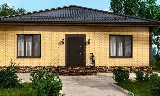 Проекты одноэтажных домов из кирпича | Строй-Нгн - Ногинск от 3687 рублей