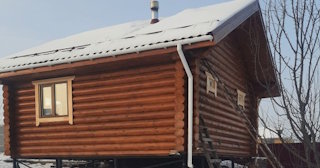 Баня из оцилиндрованного бревна под ключ в Ногинске - от 136929 рублей