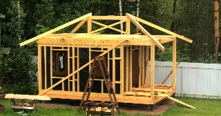 Сарай из бруса 100х100 в Ногинске - строительство под ключ | Строй-Нгн от 42132 руб.